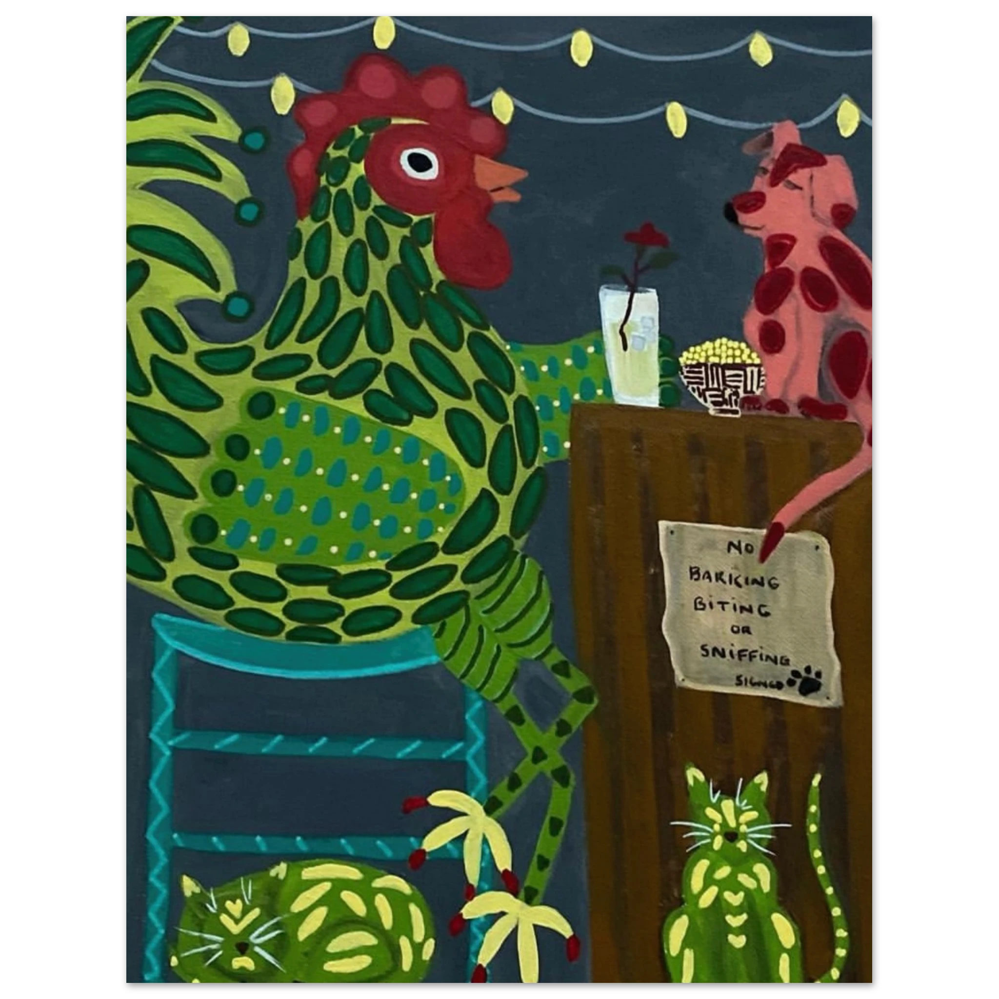 'Cocktails in the Doghouse' Fine Art Print – Jenn Stack Artwork