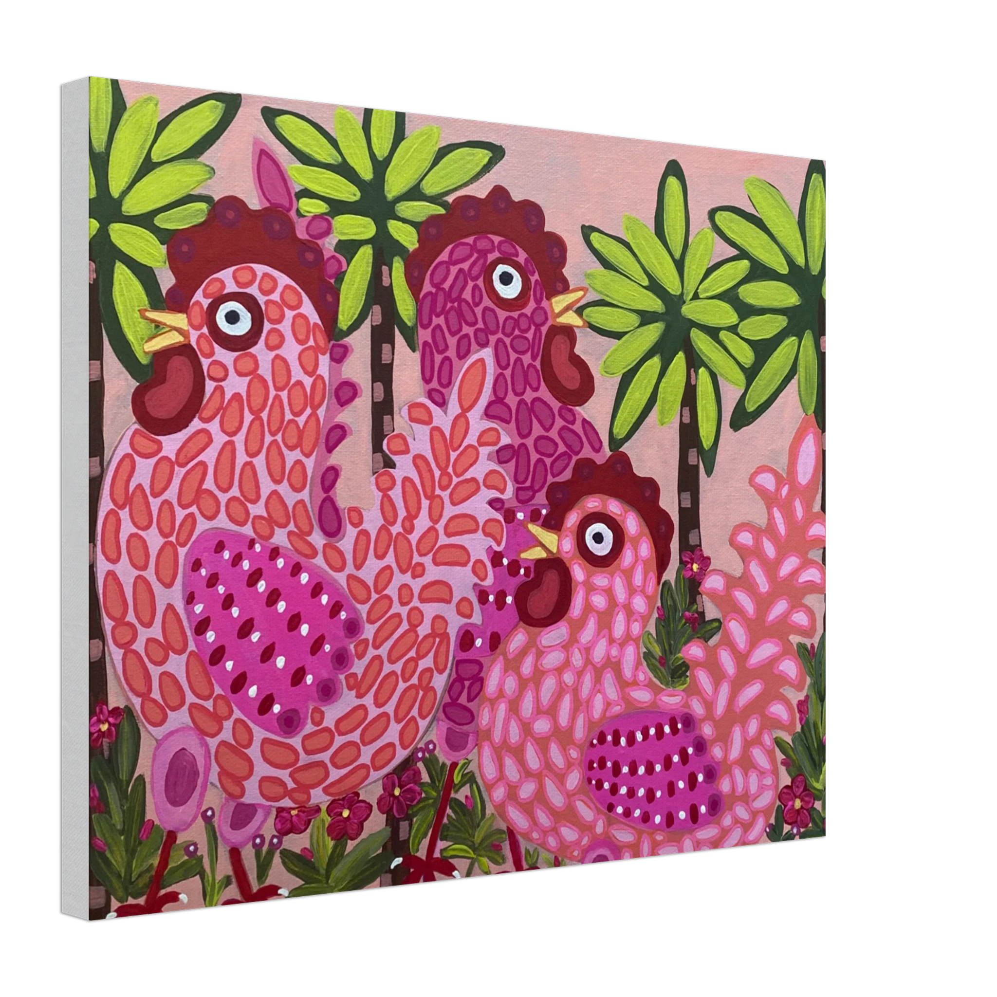 'Cluster Cluck' Canvas Print – Jenn Stack Artwork